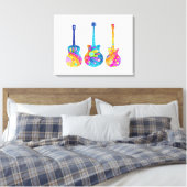 GUITARS Stretted CANVAS ART PRINTS (Insitu (Slaapkamer))