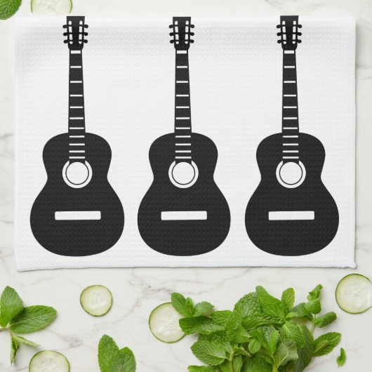 Guitars Towel Theedoek (Gevouwen)