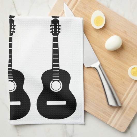 Guitars Towel Theedoek (Quarter Fold)