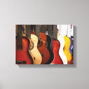Guitars Wrapped Canvas Afdruk