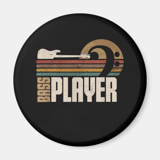 Guitbasser van Bass Guiter Clef Gift But Magneet (Voorkant)