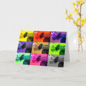 Guitenkollage van kleur - Blank Wenskaart Kaart (Gele Bloem)