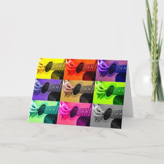 Guitenkollage van kleur - Blank Wenskaart Kaart (Voorkant)