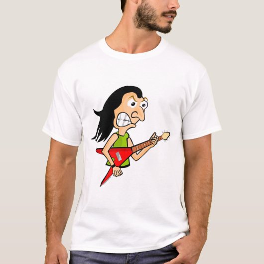 Guiter die een metaal speelt! t-shirt (Voorkant)