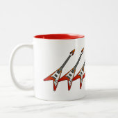 Guiter Player Flying V Guitars Ceramic Coffee Mugs Tweekleurige Koffiemok (Links)