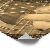 Guiter-speler zangeres collage poster (Hoek)