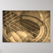 Guiter-speler zangeres collage poster (Voorkant)