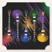 Guiters afspelen kartonnen onderzetters (Voorkant)