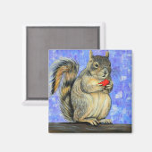 Guitige Eekhoorn Schildering Magneet (Voorkant / Achterkant)