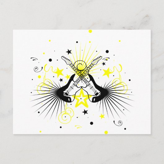 Guitvormig ontwerp briefkaart (Voorkant)