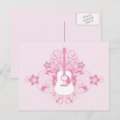 Guitvormig ontwerp briefkaart (Voorkant / Achterkant)