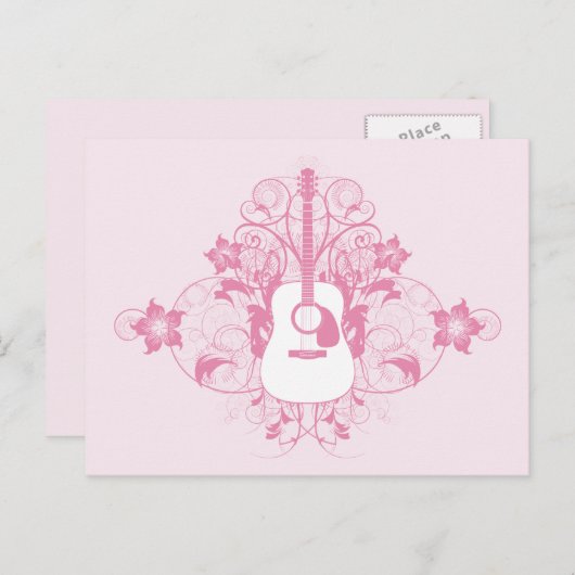 Guitvormig ontwerp briefkaart (Voorkant / Achterkant)