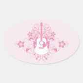 Guitvormig ontwerp ovale sticker (Voorkant)