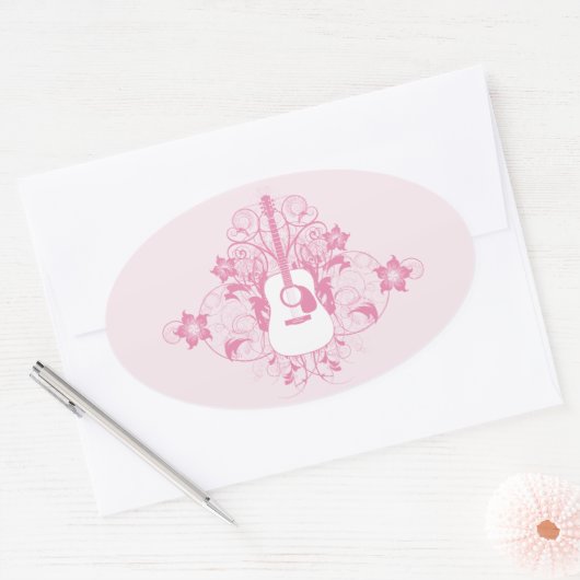 Guitvormig ontwerp ovale sticker (Envelop)