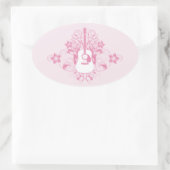 Guitvormig ontwerp ovale sticker (Tas)