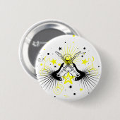 Guitvormig ontwerp ronde button 5,7 cm (Voorkant /achterkant)