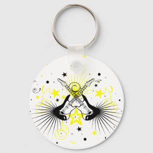 Guitvormig ontwerp sleutelhanger