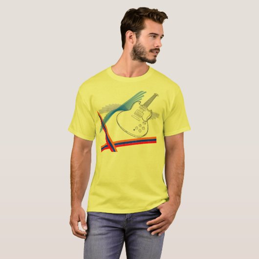 Guitvormig ontwerp t-shirt (Voorkant volledig)