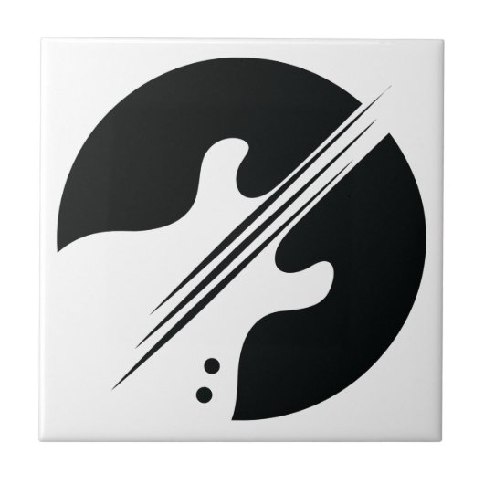 Guitvormig ontwerp tegeltje (Voorkant)