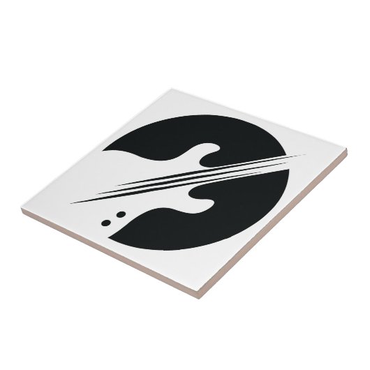 Guitvormig ontwerp tegeltje (Zijkant)