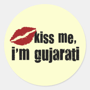 Gujrati Kiss Ronde Sticker