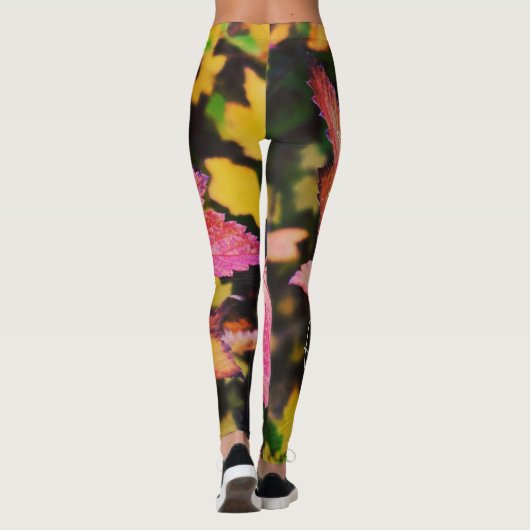 Gula leggings i unik design  (Achterkant)