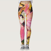 Gula leggings i unik design  (Voorkant)