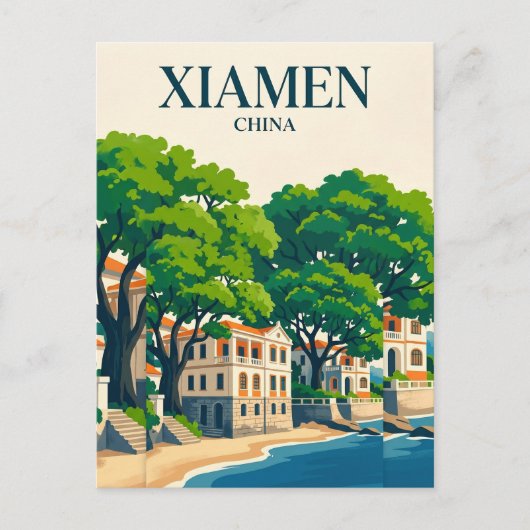 Gulangyu-eiland China Briefkaart (Voorkant)