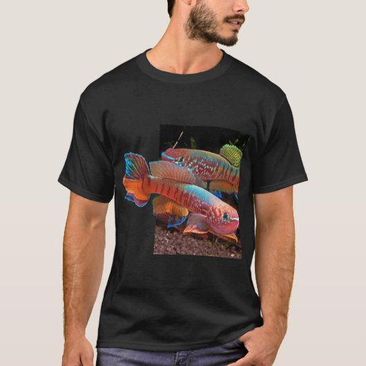 Gularis Killifish on Black T-shirt (Voorkant)