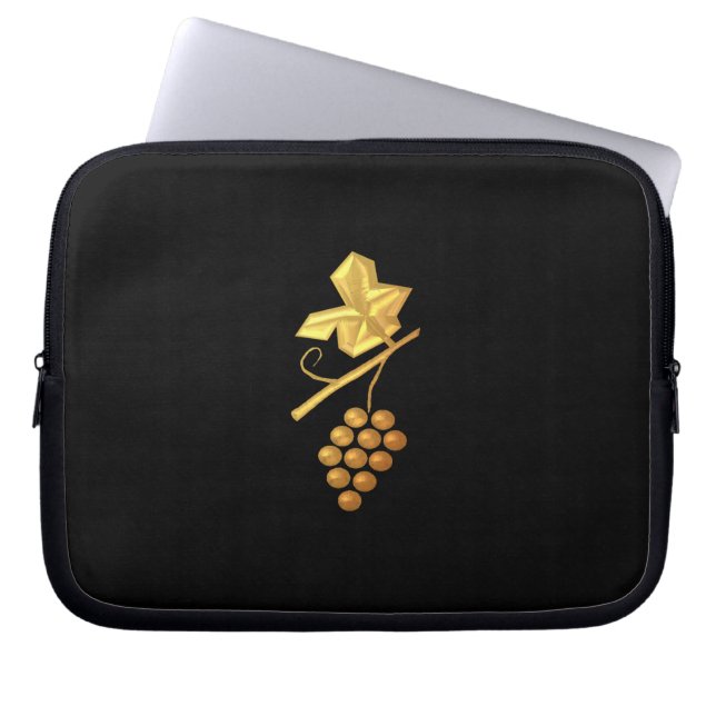 Gulden "3-D"-druiven Laptop Sleeve (Voorkant)