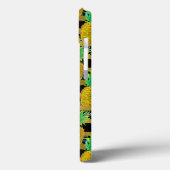 Gulden anananassen op strepen | Monogram Case-Mate iPhone Case (Achterkant / Links)