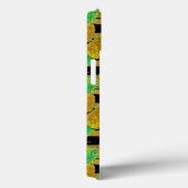 Gulden anananassen op strepen | Monogram Case-Mate iPhone Case (Achterkant / Rechts)