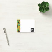 Gulden anananassen op strepen | Monogram Post-it® Notes (Kantoor)