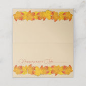 Gulden bladeren Najaars evenementenkaarten Plaatskaartje (Buitenkant ongevouwen)
