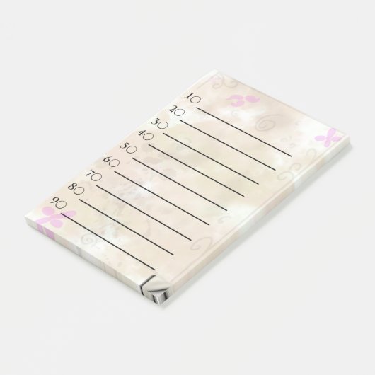 Gulden bloem om een lijst te maken post-it® notes (Schuin)