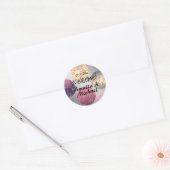 Gulden bronzen gradiënt getextureerde zwarte kleur ronde sticker (Envelop)