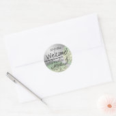 Gulden bronzen gradiënt getextureerde zwarte kleur ronde sticker (Envelop)