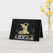 Gulden dansfiguren op zwart kaart (Gele Bloem)