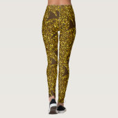 Gulden dun abstract patroon leggings (Achterkant)