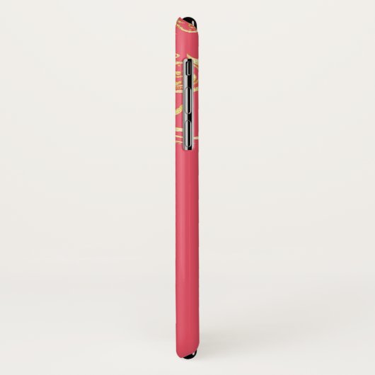 Gulden Eiffeltoren aangepast iPhone X-Hoesje Case-Mate iPhone Case (Achterkant/links)