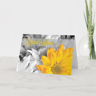 Gulden Gerbera Daisy op zwarte dag in ruste Kaart