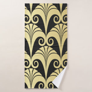 Gulden glans. Goud deco geomet Badhanddoek