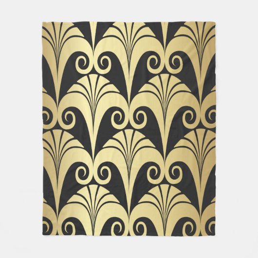 Gulden glans. Goud deco geomet Fleece Deken (Voorkant)