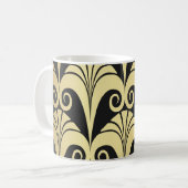 Gulden glans. Goud  deco geomet Koffiemok (Voorkant links)