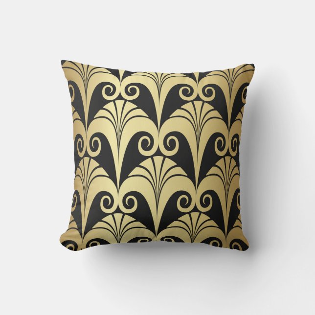 Gulden glans. Goud  deco geomet Kussen (Voorkant)