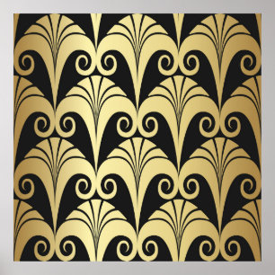 Gulden glans. Goud  deco geomet Poster