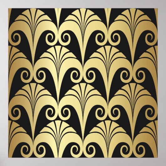 Gulden glans. Goud  deco geomet Poster (Voorkant)