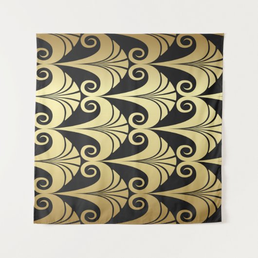 Gulden glans. Goud deco geomet Wandkleed (Voorkant (horizontaal))