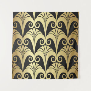 Gulden glans. Goud  deco geomet Wandkleed