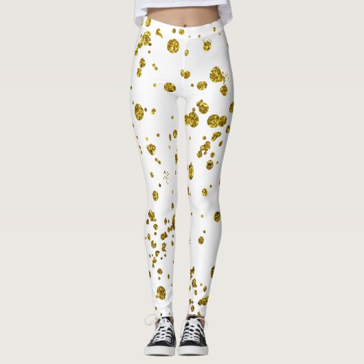 Gulden gliters mooi leggings (Voorkant)